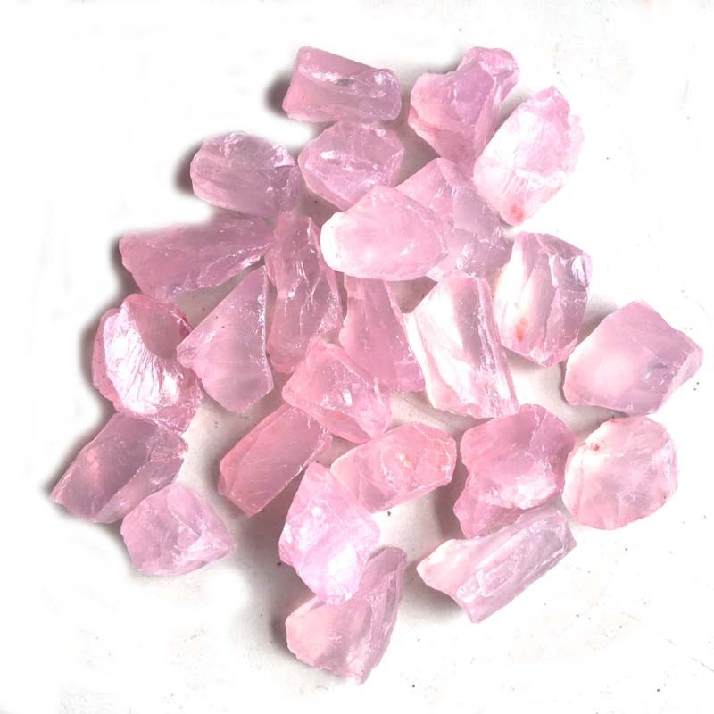 速发现货粉水晶碎石 芙蓉薰扩5cm 香石-香粉水晶原石