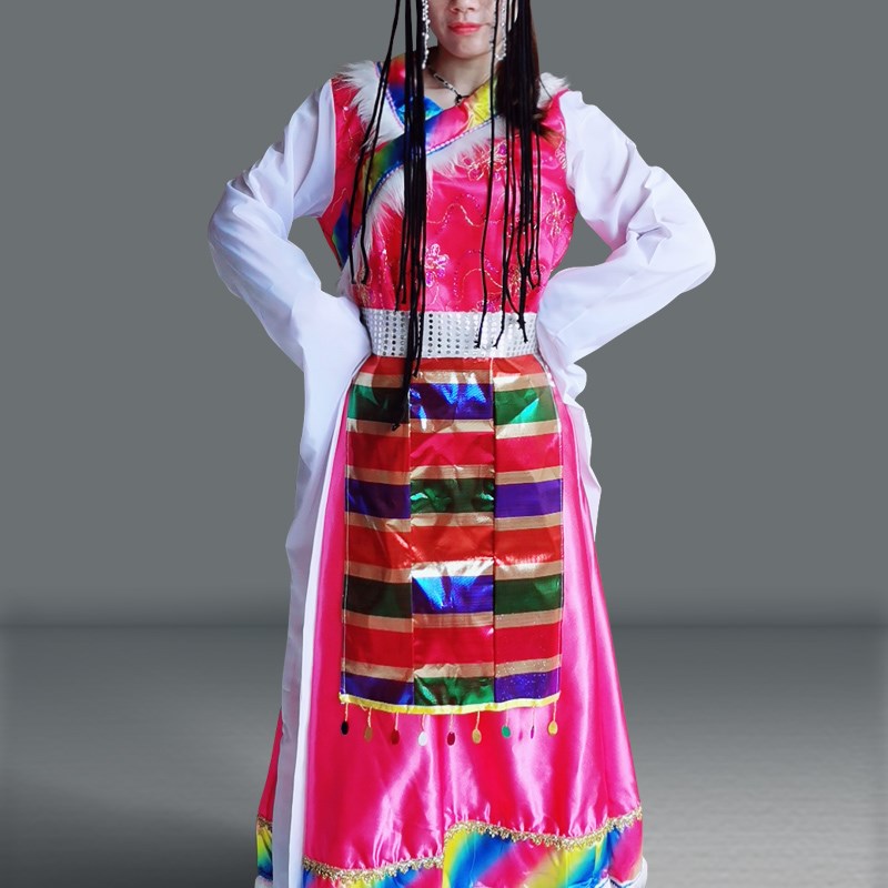 速发藏舞藏族舞蹈服装演出服成人新款民族风广场舞服藏族衣服西藏