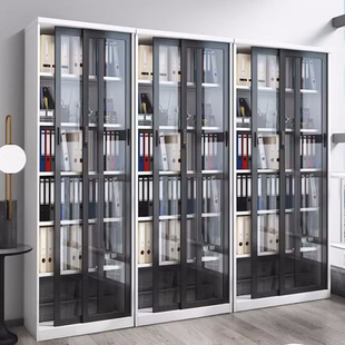 速发钢制密证锁文件柜推拉移门办公室储物柜铁皮档案柜资料柜码 凭