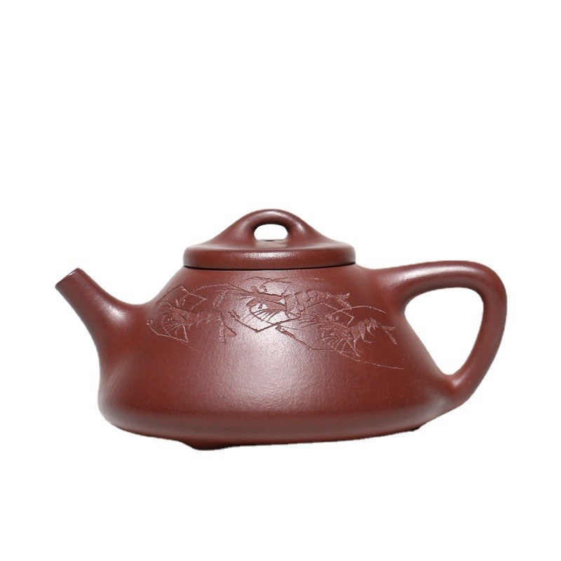 速发宜瓢紫砂壶茶具茶杯礼品原矿玫瑰红泥手工刻绘冶子石兴热销款