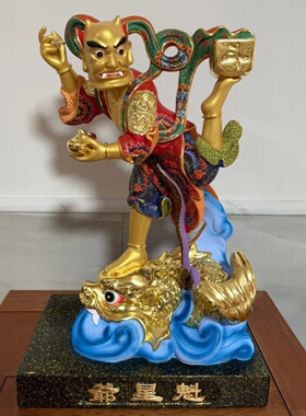 速发樟树木雕夔像像夔金踢角斗星家装彩星工艺