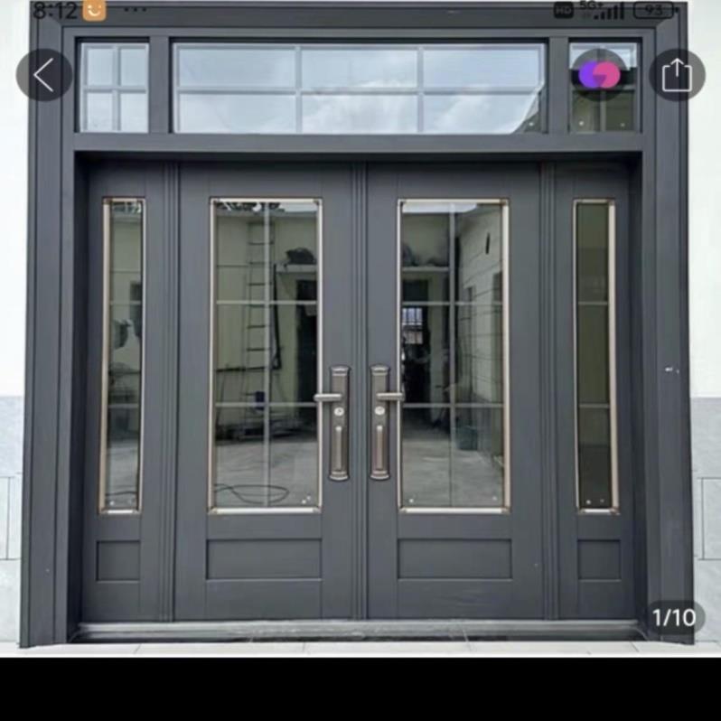 铝合金庭院大门别墅花园入户门户外铝艺高端小院子门中式双开大门