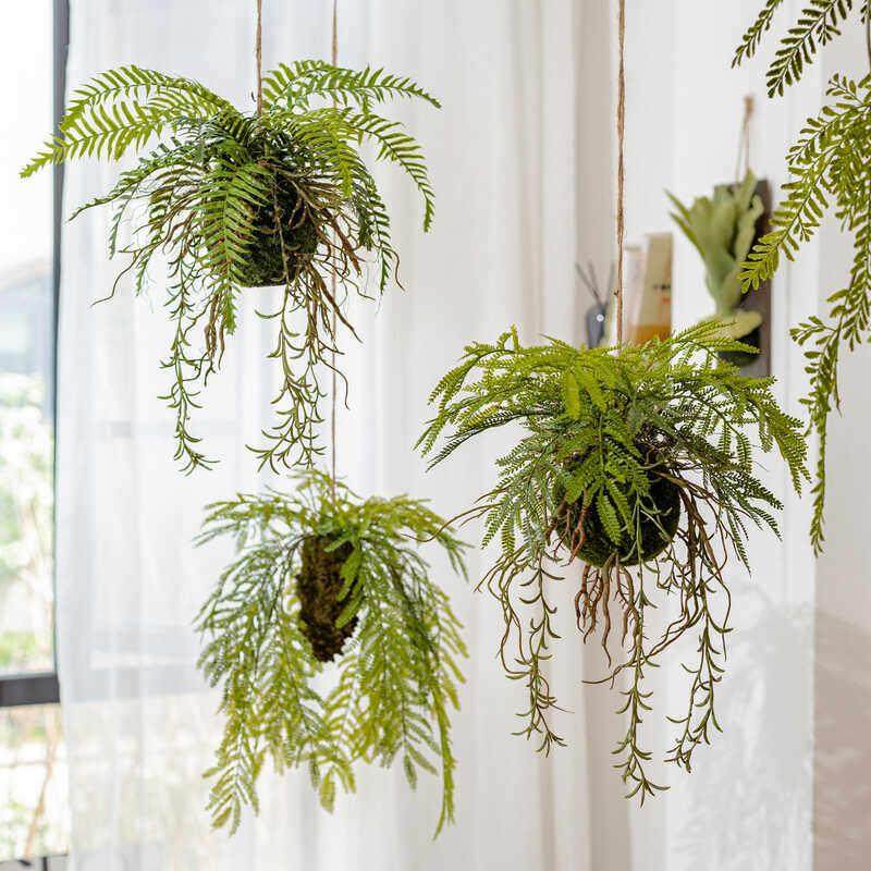聚汉模拟蕨类挂挂盆栽挂球垂挂空中挂花艺挂墙挂窗装饰,家居饰品,仿真植物盆景,淘宝优惠券,粉丝福利购,淘宝优惠卷