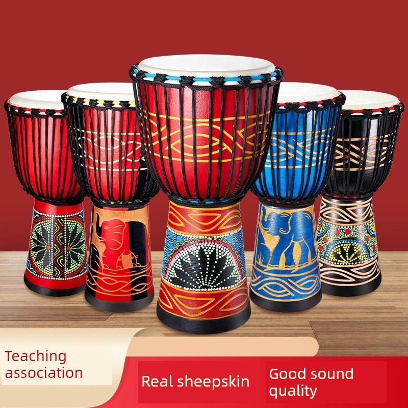 非洲鼓演奏乐器儿童幼儿园高望手鼓8寸手提小手鼓10/12打击乐器