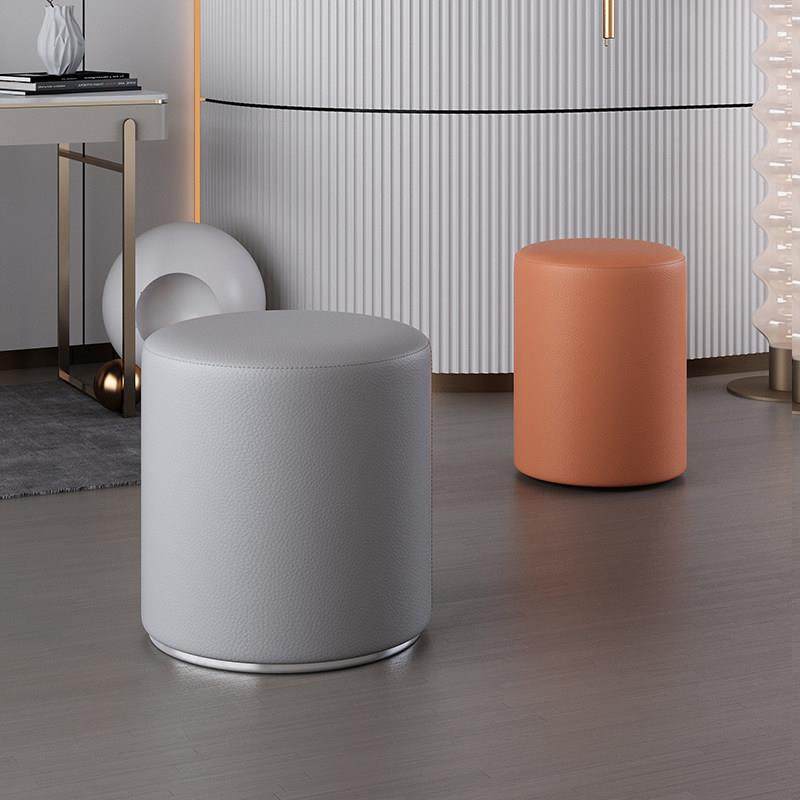 化妆圆凳轻奢高级感现代简约家用卧室梳妆台凳子网红茶桌茶几矮凳