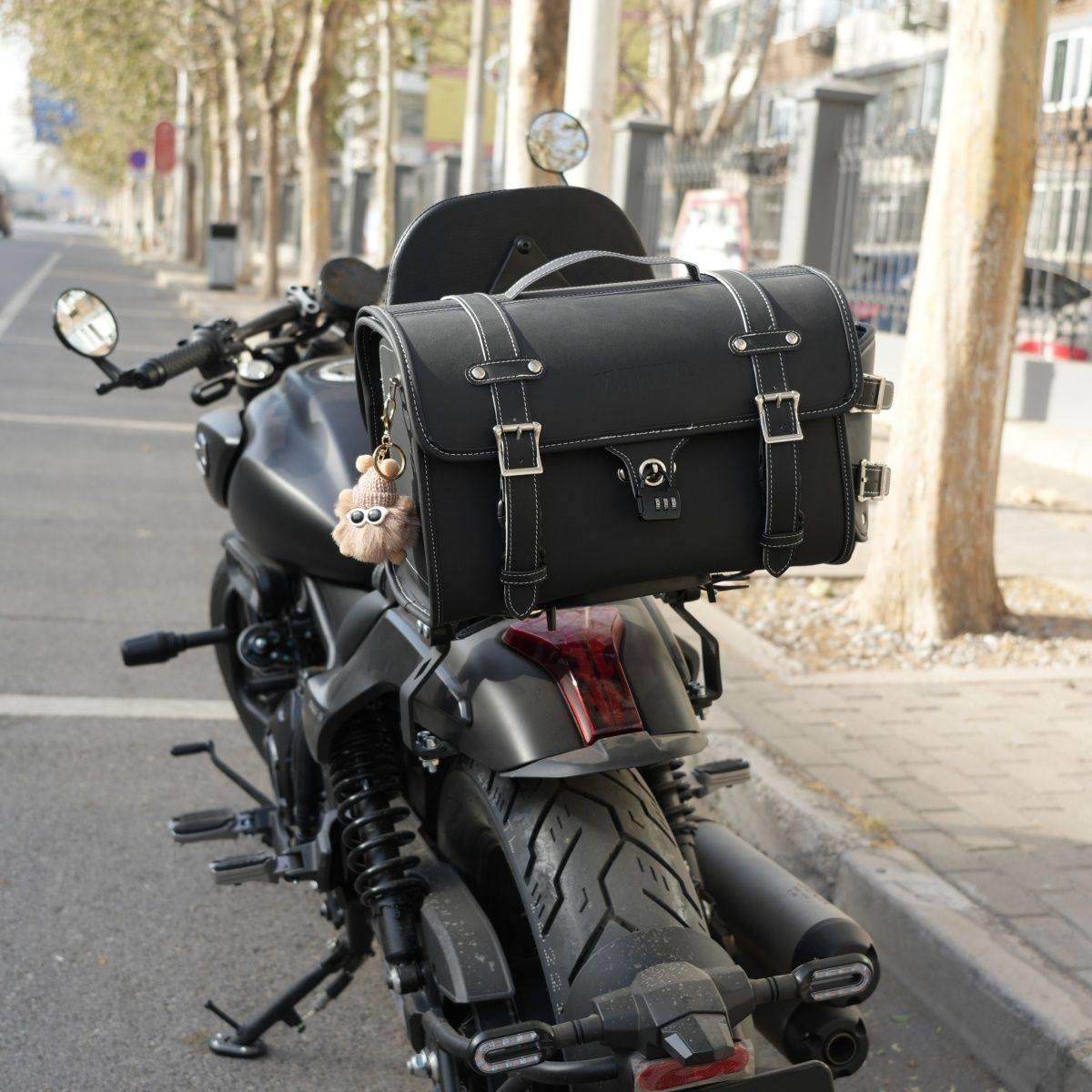 摩托车后尾袋闪光600金吉祥灰色石脚踏覆古架子包江歌Ns125后备箱