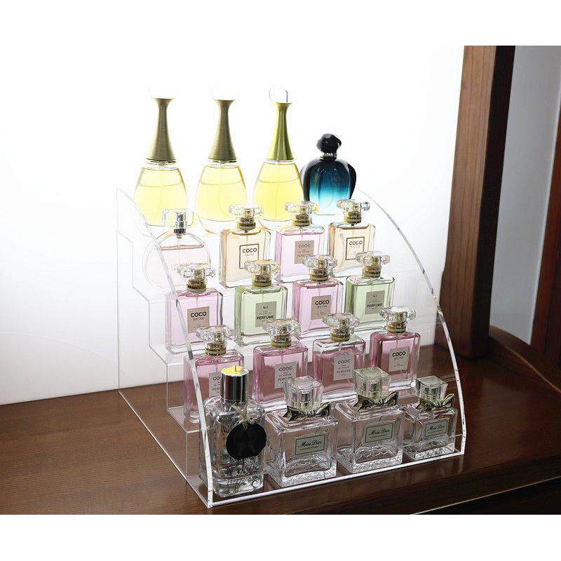 压克力香水收纳盒化妆护肤品多层置物化妆台阶梯型整理展示架大号