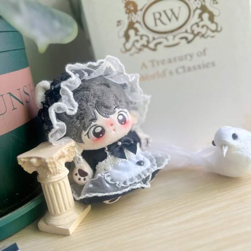 玩偶10cm女仆衣服娃衣装娃娃蕾丝可爱挂件裙子可服饰穿棉花换装