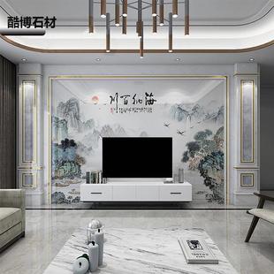 岩板背景墙人造石罗马柱金属条8岩板00外 新中式 2600电098瓷砖视