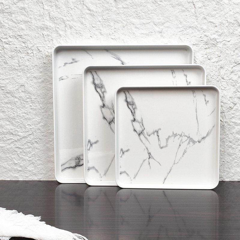 茶杯托盘方形家用放杯子的托盘轻奢高档密胺茶盘北欧收纳置物盘,餐饮具,盘,淘宝优惠券,粉丝福利购,淘宝优惠卷