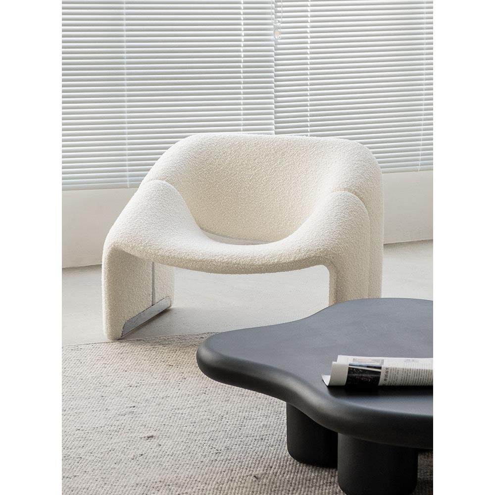 北欧简约单人微笑沙发现代小户型网红设计师羊羔绒创意艺术沙发椅,住宅家具,懒人沙发,淘宝优惠券,粉丝福利购,淘宝优惠卷