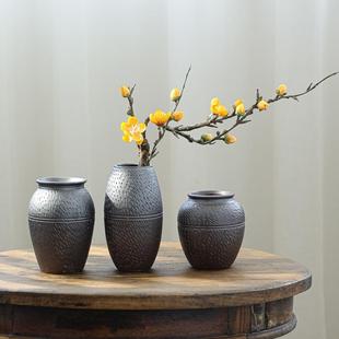 饰摆件家居饰品简约电视柜客厅水培插花创意 陶瓷复古花插小花瓶装