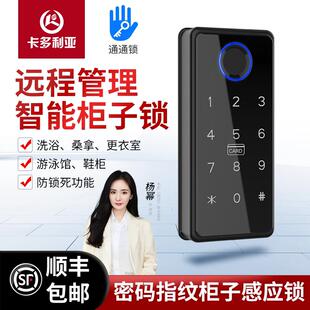 鞋柜指纹柜子收纳柜更衣锁抽屉台球杆外家用密码门口办公室双开