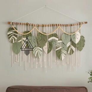 【乌龟故事】in Wind Leaf Tapestry现代轻豪华民宿植物艺术墙三