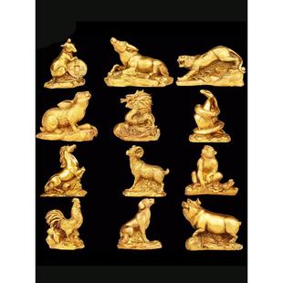 朱炳仁铜十二生肖摆件12属相全套铜狗鼠牛鸡蛇马虎兔龙羊猴猪装饰