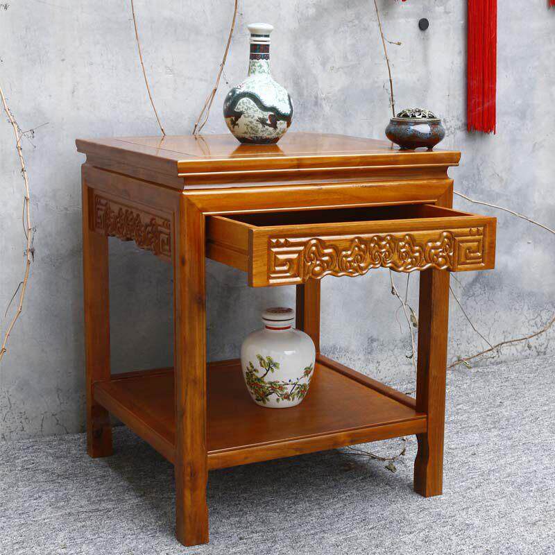 实木边几方形茶几方桌小桌子小茶几角几客厅沙发中式简约阳台住宅