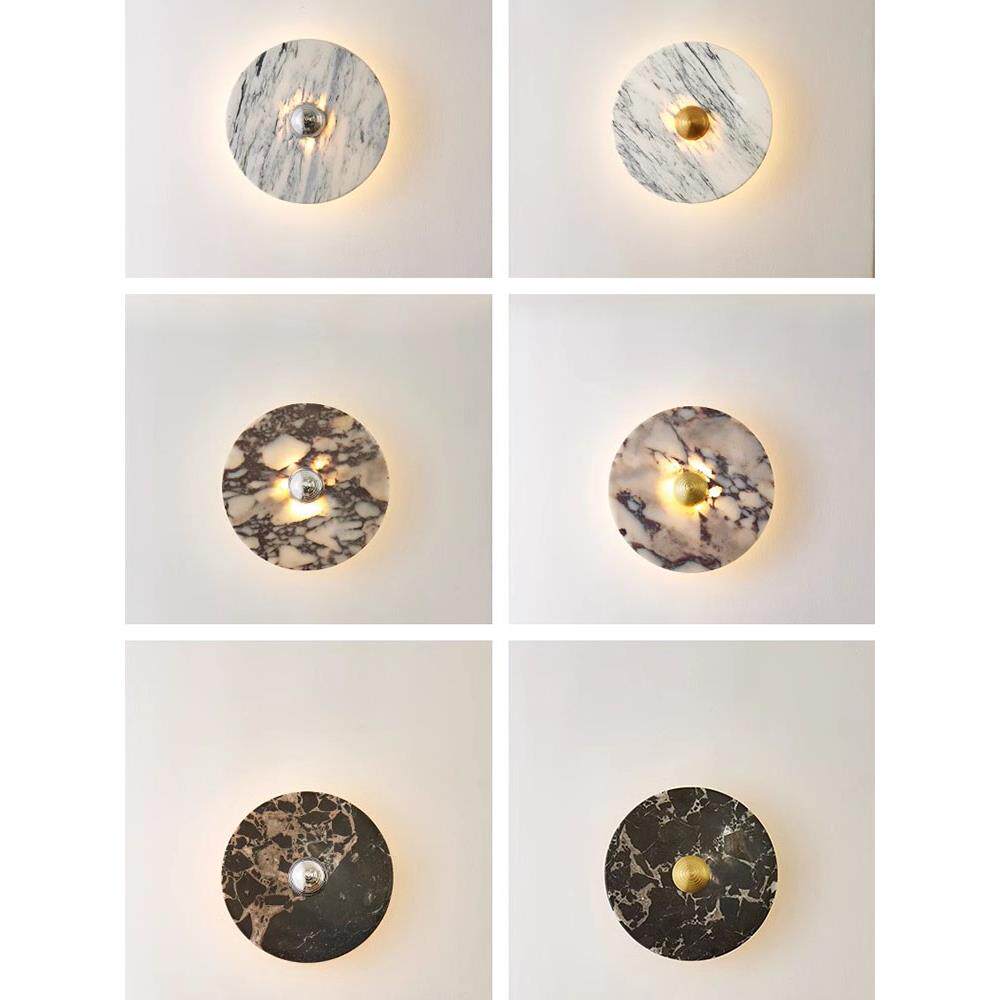 大理石壁灯Wabi-Sabi风格别墅客厅壁灯走廊过道背景墙卧室床头装