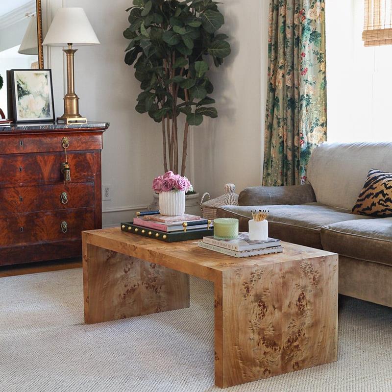 白杨树肿瘤茶几创意设计斯堪的纳维亚覆古沙发茶几长方形中世纪Wa