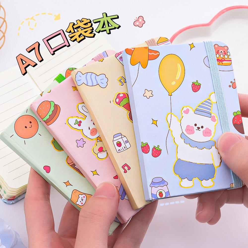 卡通a7精装笔记本送学生创意可爱口袋本纸质便携文具本子奖品