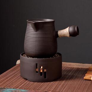 新款 温奶壶 创意紫砂朱泥烤茶壶煮茶器具 家用器温茶炉煮茶壶中式