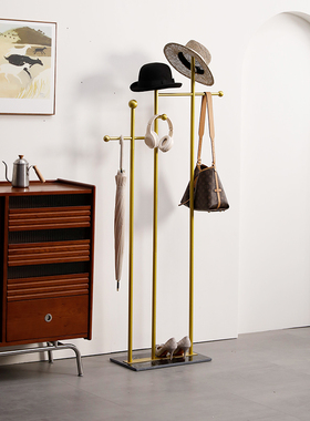 简约落地式衣帽架床边挂衣服架子大理石底座挂包架不占空间挂衣架