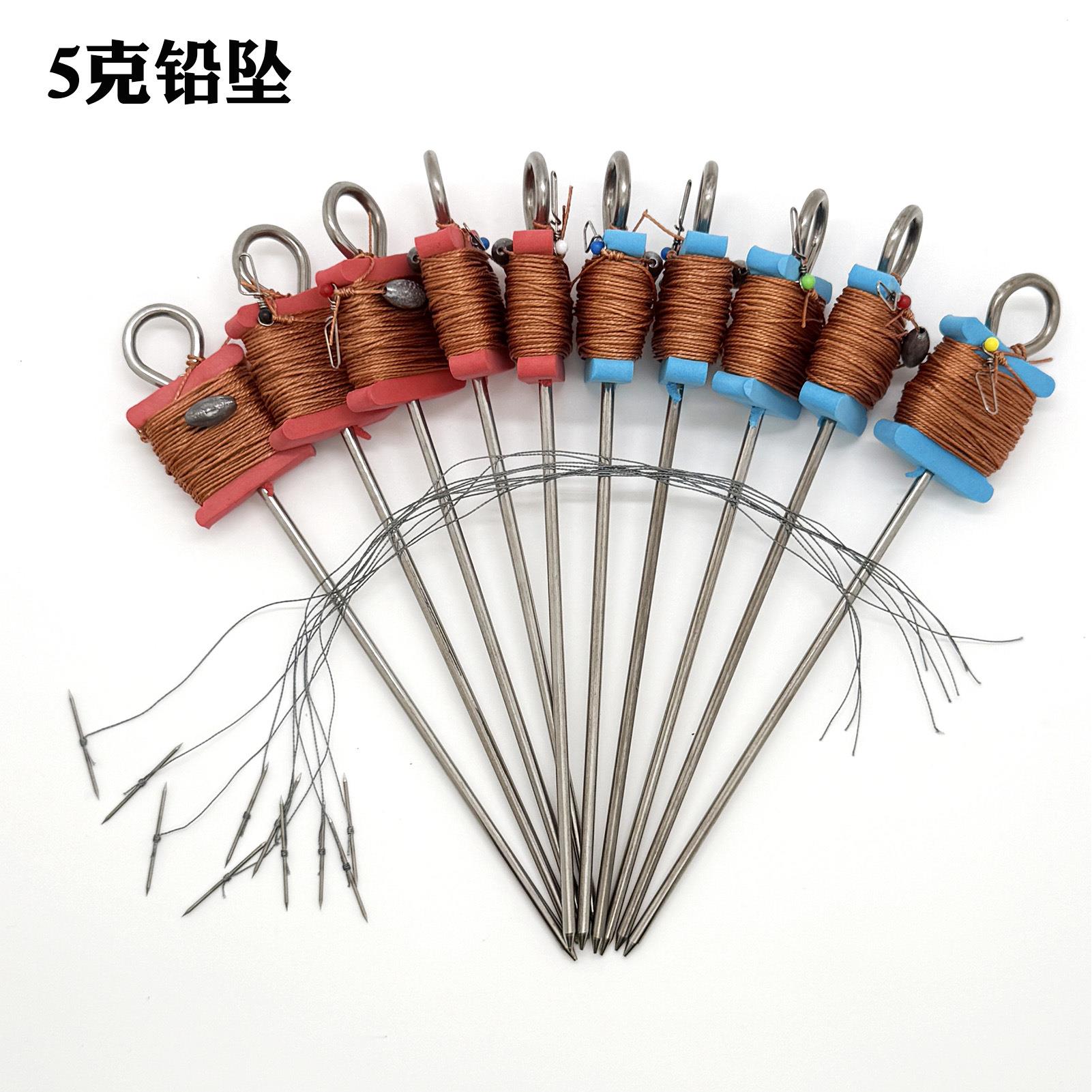 【10套】钓甲鱼线组甲鱼钩地插成品直针黄鳝钩全套黑鱼老鳖针黄鳝