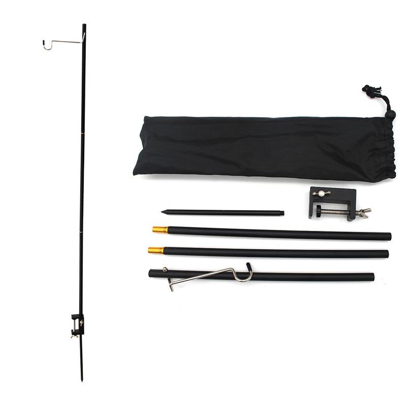 露营帐篷灯杆便携式折叠户外野营照明灯支架铝合金营地灯架可拆分