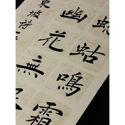 蜡染仿古四尺半生半熟宣纸书法专用纸毛笔练习作品纸20格28带格子