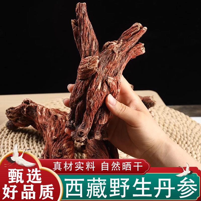 西藏純野生正品整根多年生紫丹參