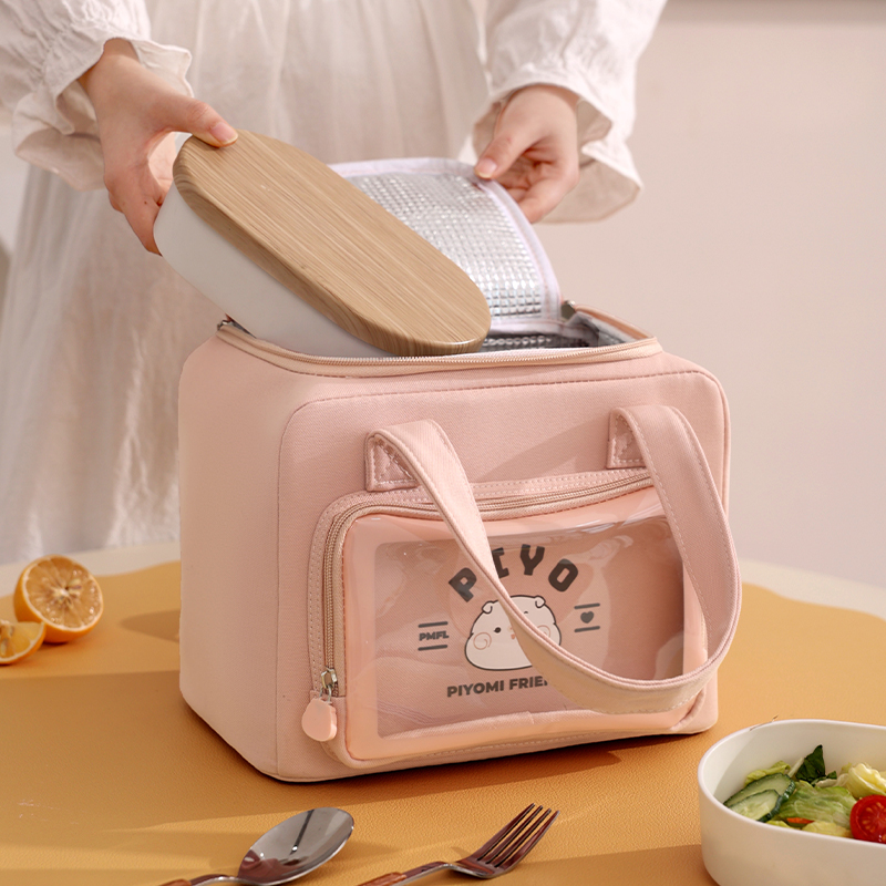 大容量保温便当包带饭卡通手拎