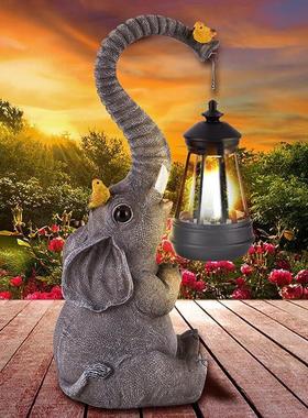 跨境可爱动物提灯摆件太阳能户外花园庭院创意场景装饰temu热销