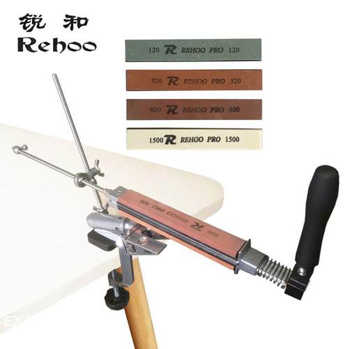 锐和牌新款跨境货源金属定角磨刀器送4条磨刀石夹具可翻转RH-006