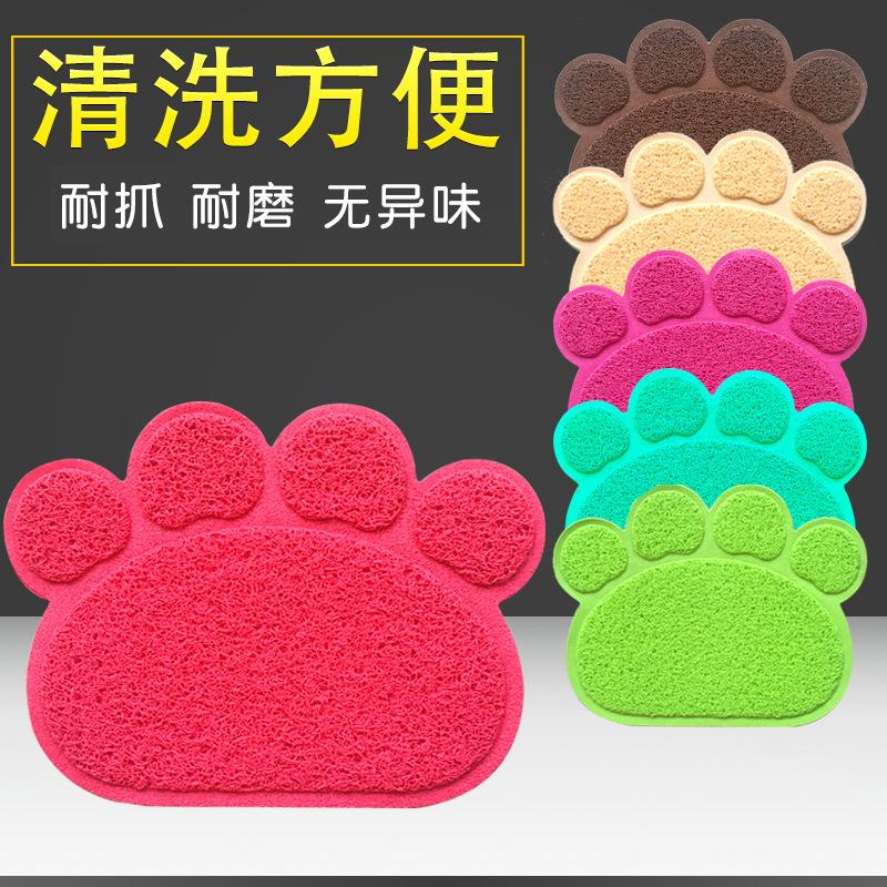 宠物垫爪形猫砂垫猫头脚垫猫咪蹭脚垫 PVC猫厕所猫砂盆垫子