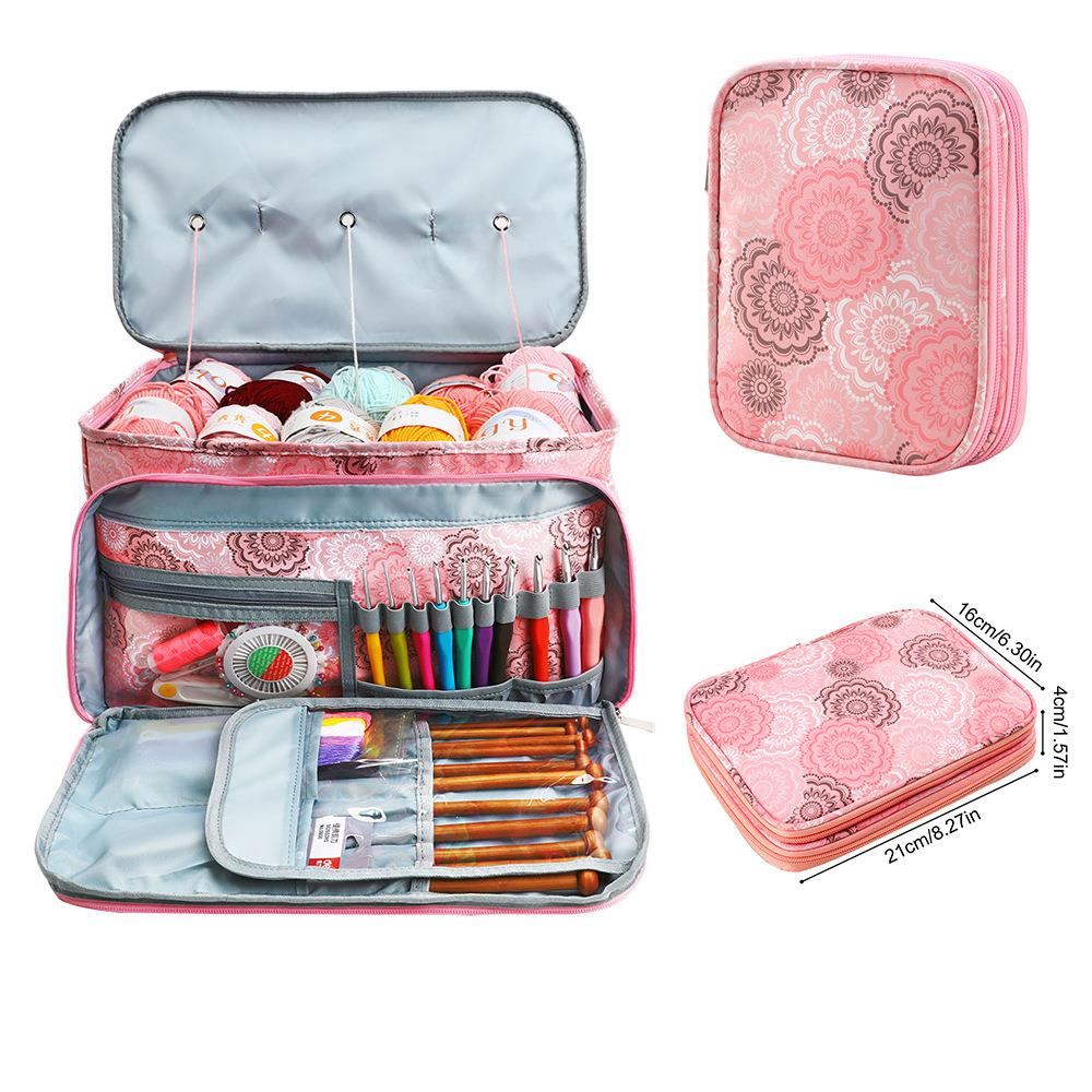 跨境棒针收纳包毛线编织棒针收纳卷包DIY针工具棒针钩针绑带卷包