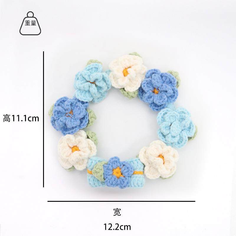 手工钩织挂件毛线针织花环编织铃兰车挂钥匙扣包包挂饰创意手作