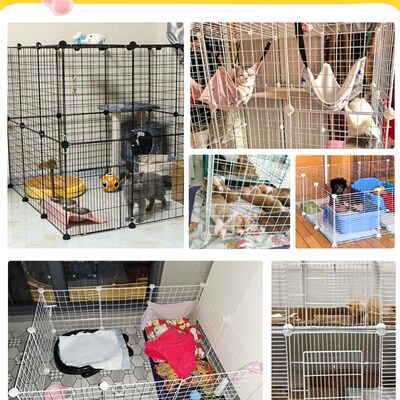 Foldable Pet Playpen Iron Fence Puppy Kennel dog cage