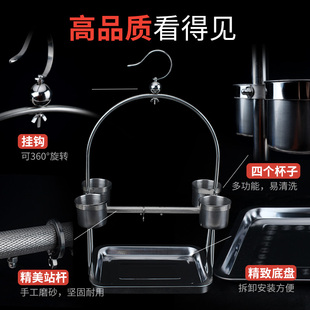 鹦鹉站架不锈钢大型虎皮玄凤绣眼伯劳中小型活鸟训练鸟架子用品