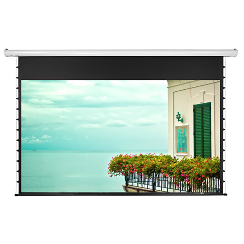 经科JK电动遥控拉线投影幕布拉绳幕G-100s玻纤幕72寸4:3带黑边