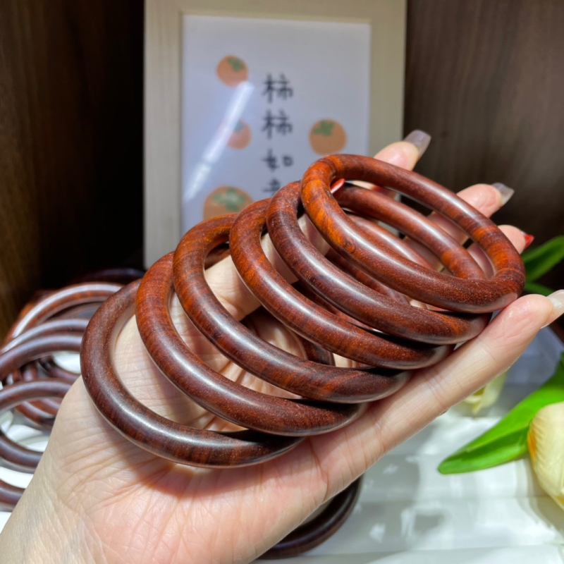 极速正宗小叶紫檀手镯子老料檀木女款贵妃镯红木首饰送女友送妈妈