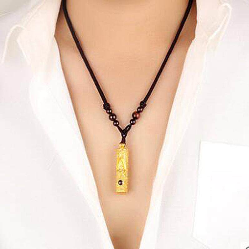 吊坠越南项链男士观音男女金沙本命年挂件沙金佛祖男送男友3d硬不