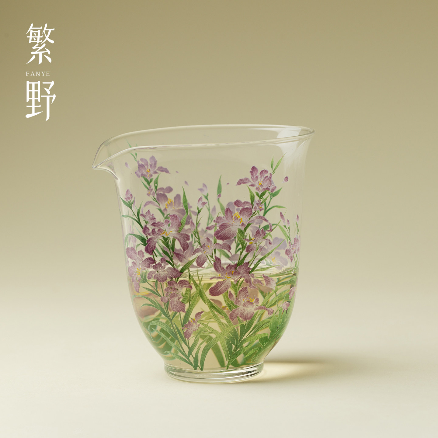 繁野鸢尾花耐热玻璃公道杯小清新高档高硼硅茶海分茶器加厚匀杯,餐饮具,公道杯,淘宝优惠券,粉丝福利购,淘宝优惠卷