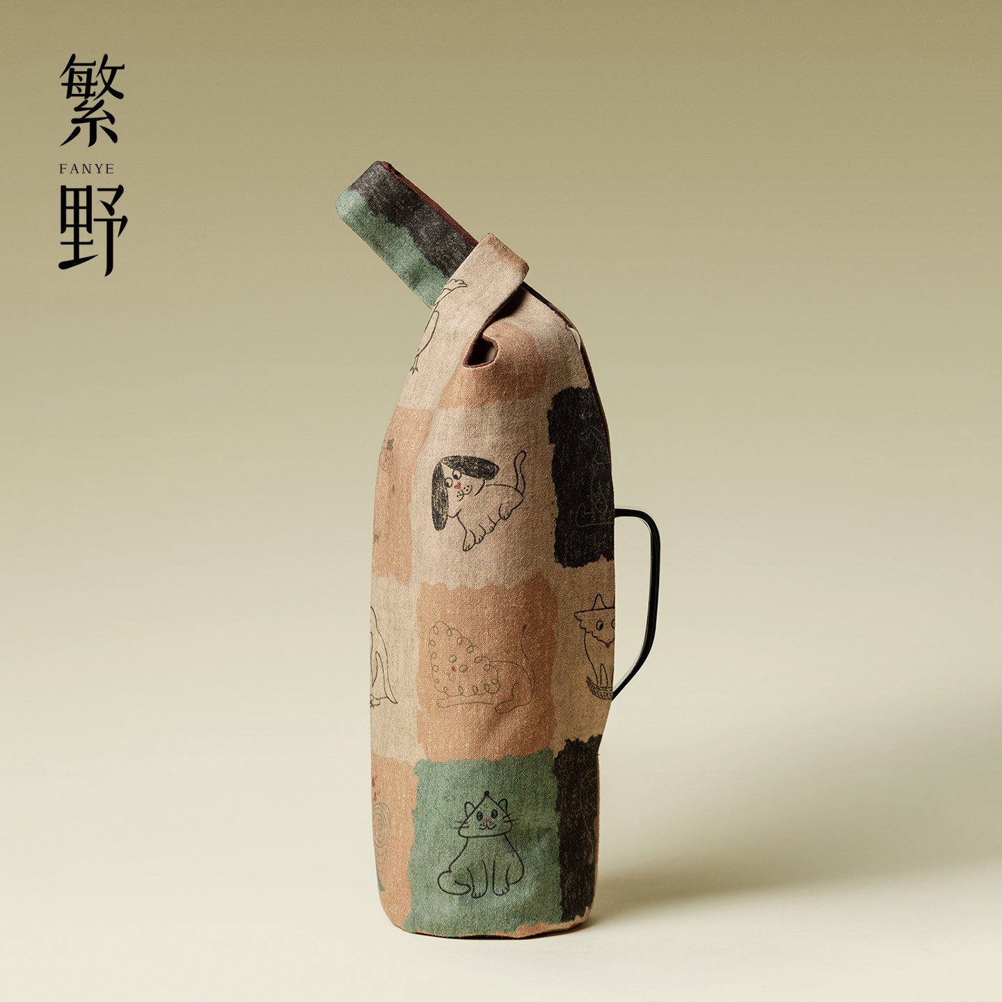 繁野治愈可爱风传家壶保护套日式棉麻焖茶壶收纳包手工布艺便携袋图片
