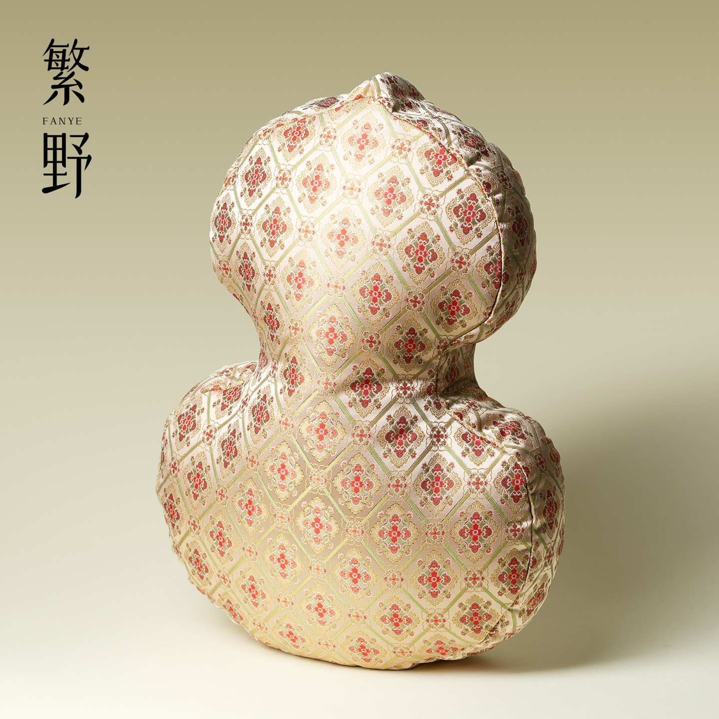 繁野新中式织锦宝相花纹葫芦抱枕沙发客厅葫芦靠腰垫枕套枕芯一套