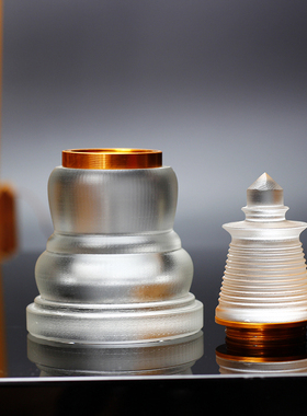 水晶舍利塔螺纹密封防潮五台山大白塔小号模型菩提塔水晶瓶桌摆件