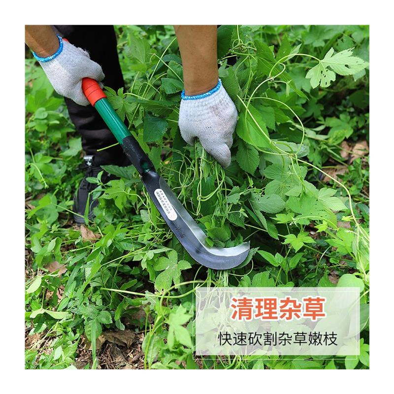 德国品质镰刀割草刀农用长柄锰钢锻打长把砍草特殊钢柴刀户外砍树