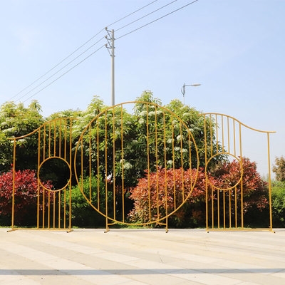 新品2020新款中式婚礼铁艺屏风婚庆道具舞台背景装饰拱门摆件绮梦