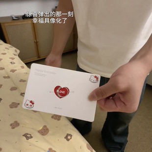 弹指变爱心贺卡创意可藏戒指魔术小卡片七夕节送女朋友的表白礼物