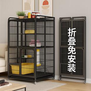 猫笼子家用室内超大自由空间猫别墅带厕所一体新型折叠免安装猫窝