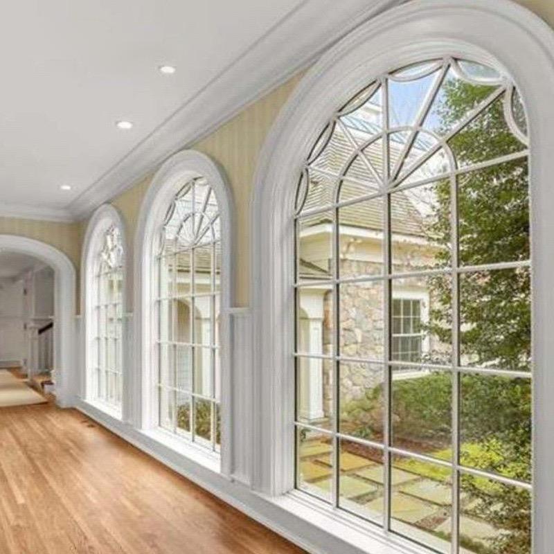 成都老钢窗轻奢复古窗铝合金弧形防盗隔音门窗法式复古断桥平开窗