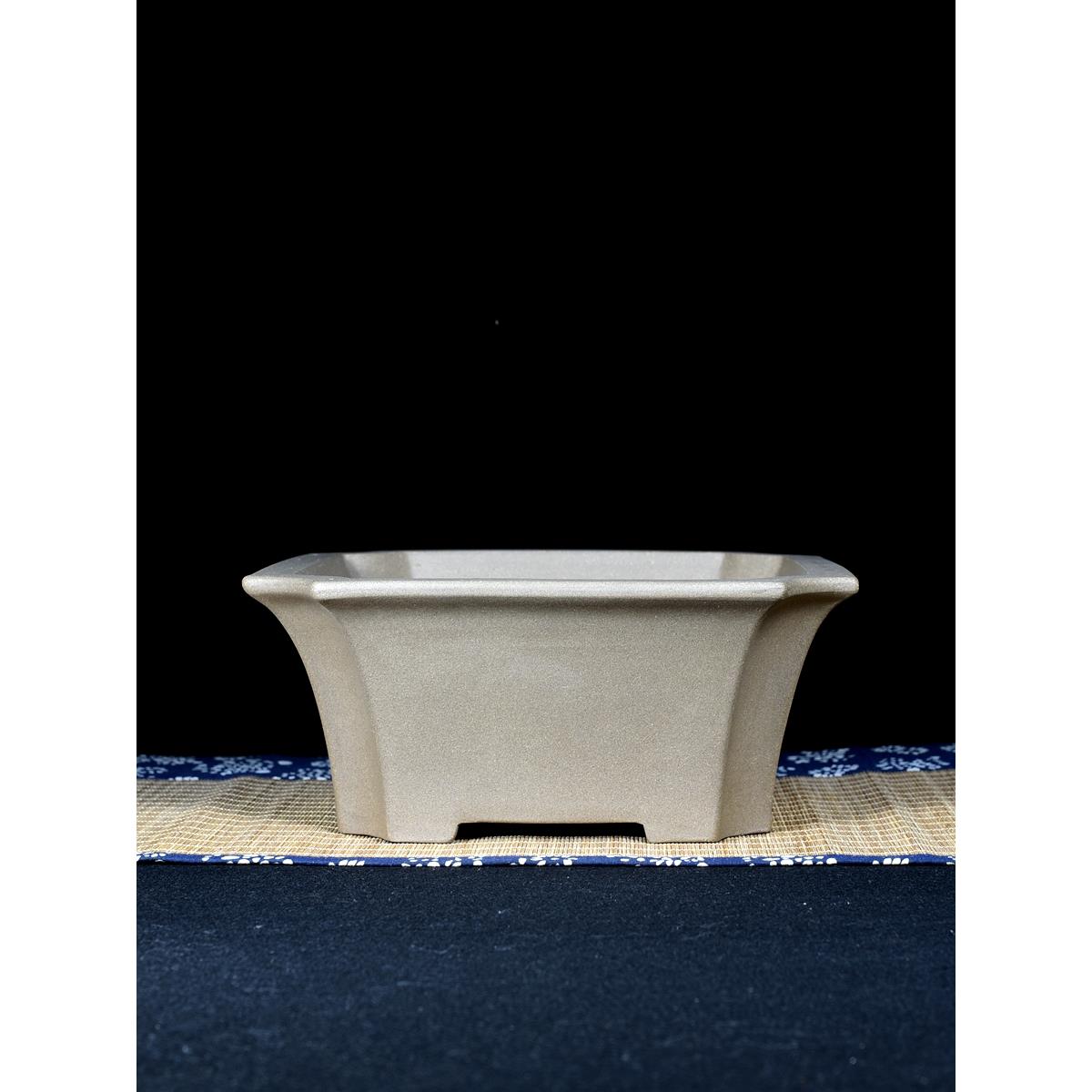 瓢口大四方盆景花盆手工紫砂多肉老桩桌面文竹榕树花器实物烧制高